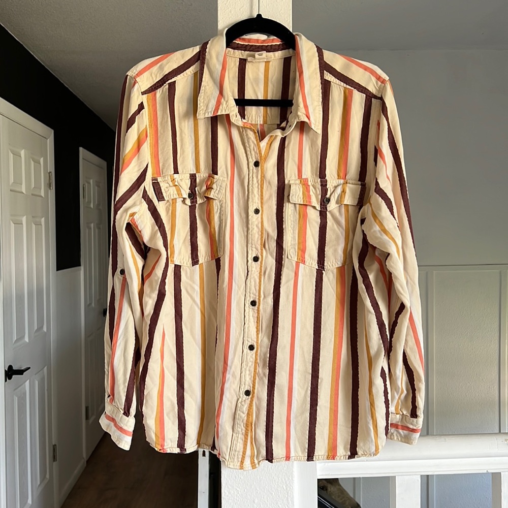 Ana striped button down shirt size XL